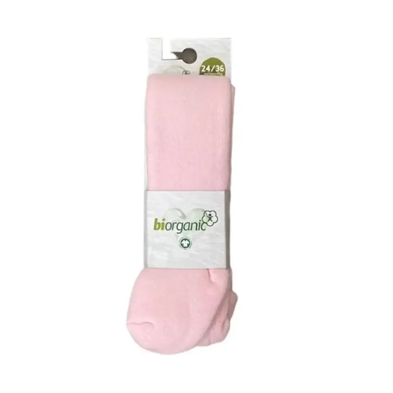 Bibaby Organik Çorap Külotlu Basic Havlu Pembe