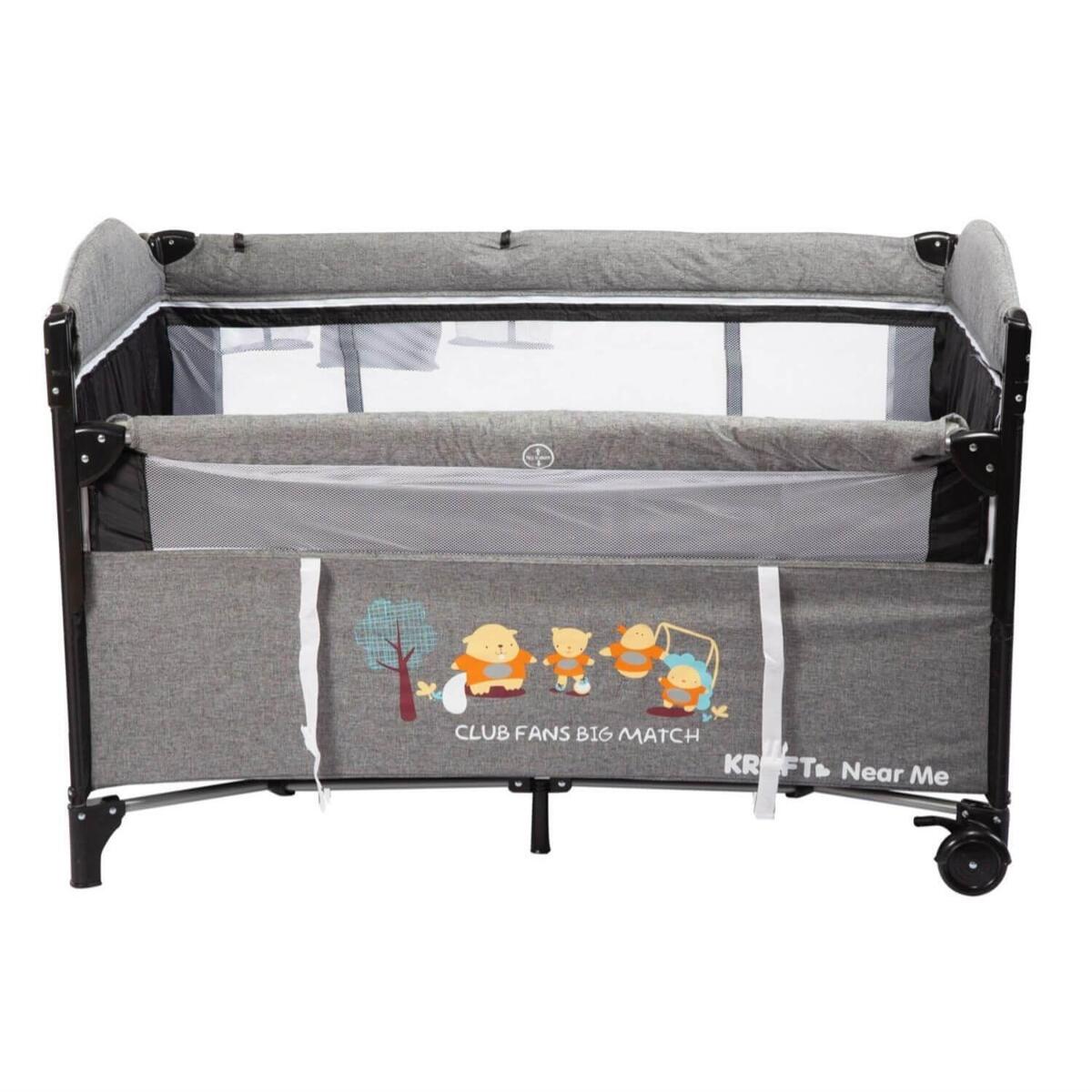 Kraft Near Me Anne Yanı Oyun Parkı 70x120 cm Grey Black