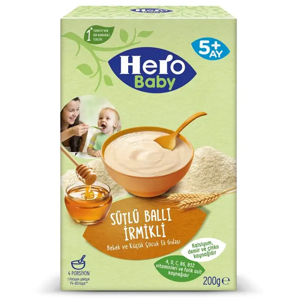 Hero Baby Kaşık Maması Sütlü İrmikli Ballı 200 Gr