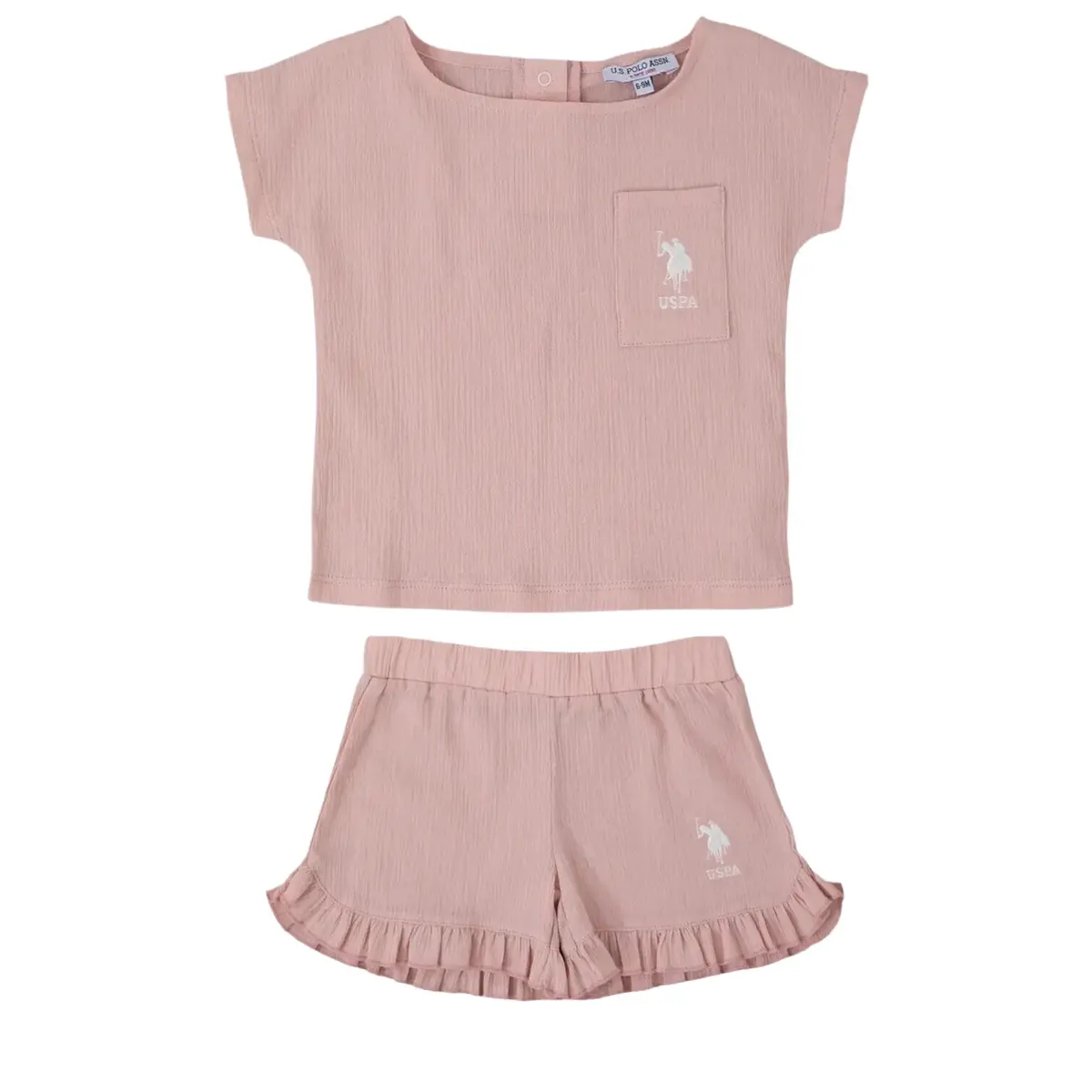 U.S. Polo 2li Takım T-Shirt Açık Rose