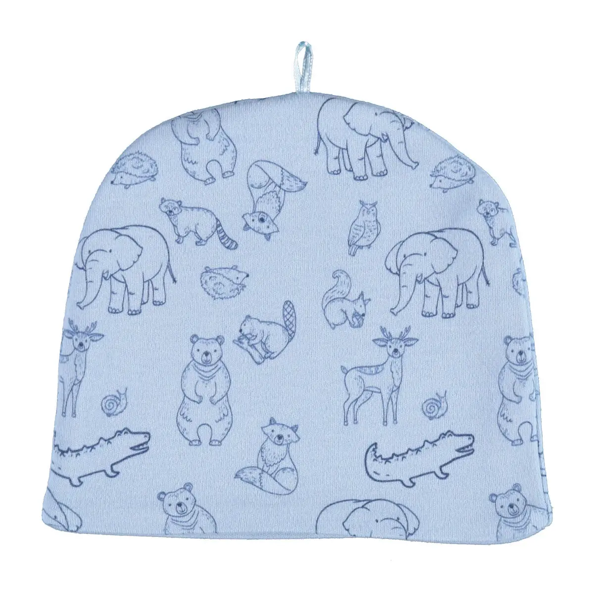 Bibaby Organik Şapka Animals Mavi Bibaby Organik Şapka Animals Mavi