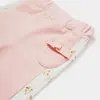 Bibaby Organik Pantolon Patiksiz The Flowers Ekru - Pembe