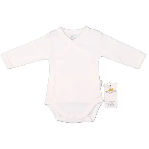 Mini Damla Body Uzun Kol Kruvaze Kaşkorse Ekru