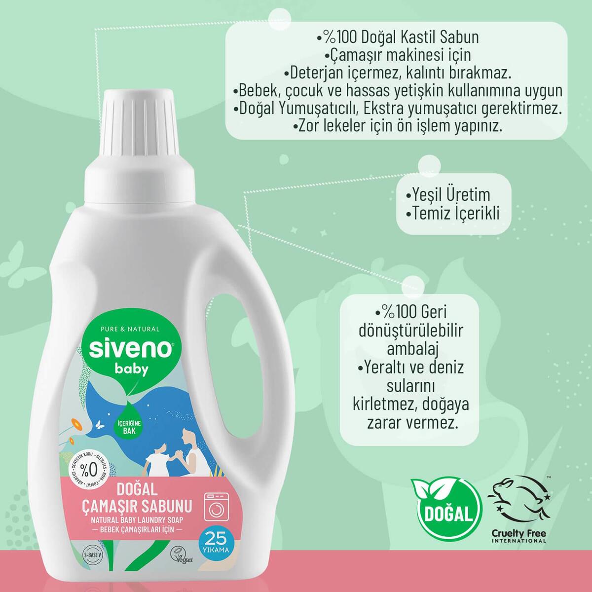 Siveno Baby Doğal Çamaşır Sabunu 750 ml