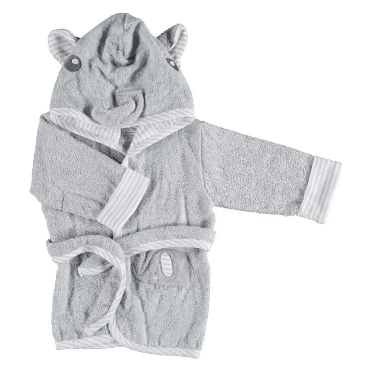 Bibaby Organik Bornoz Big Elephant Gri