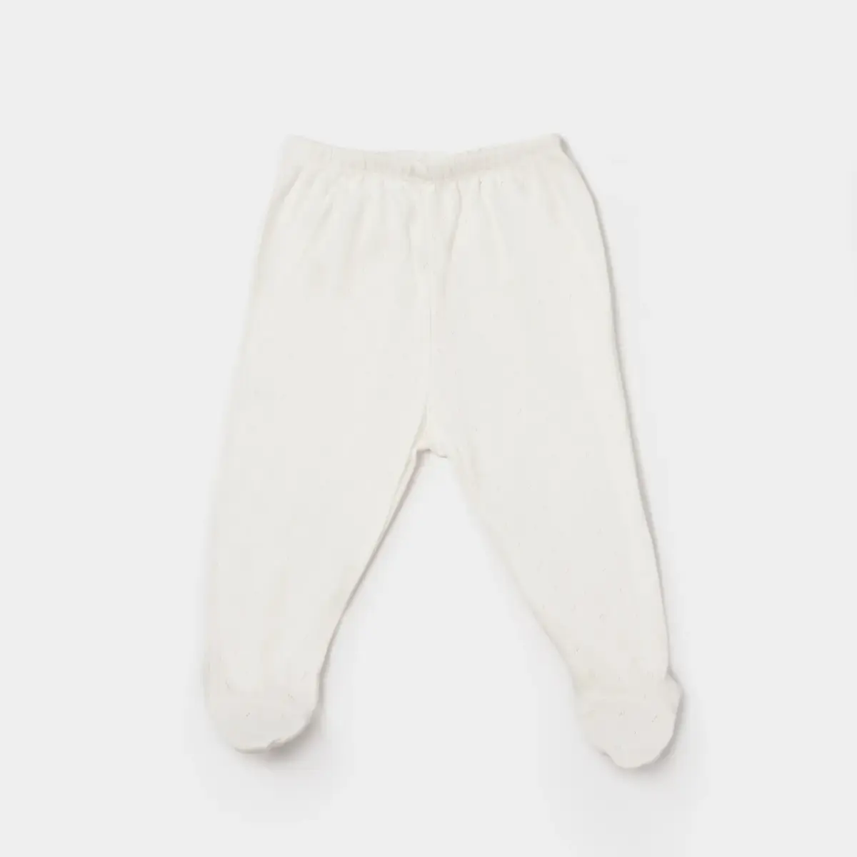 Bibaby Pantolon Patikli 2li Jakarlı Beyaz - Ekru