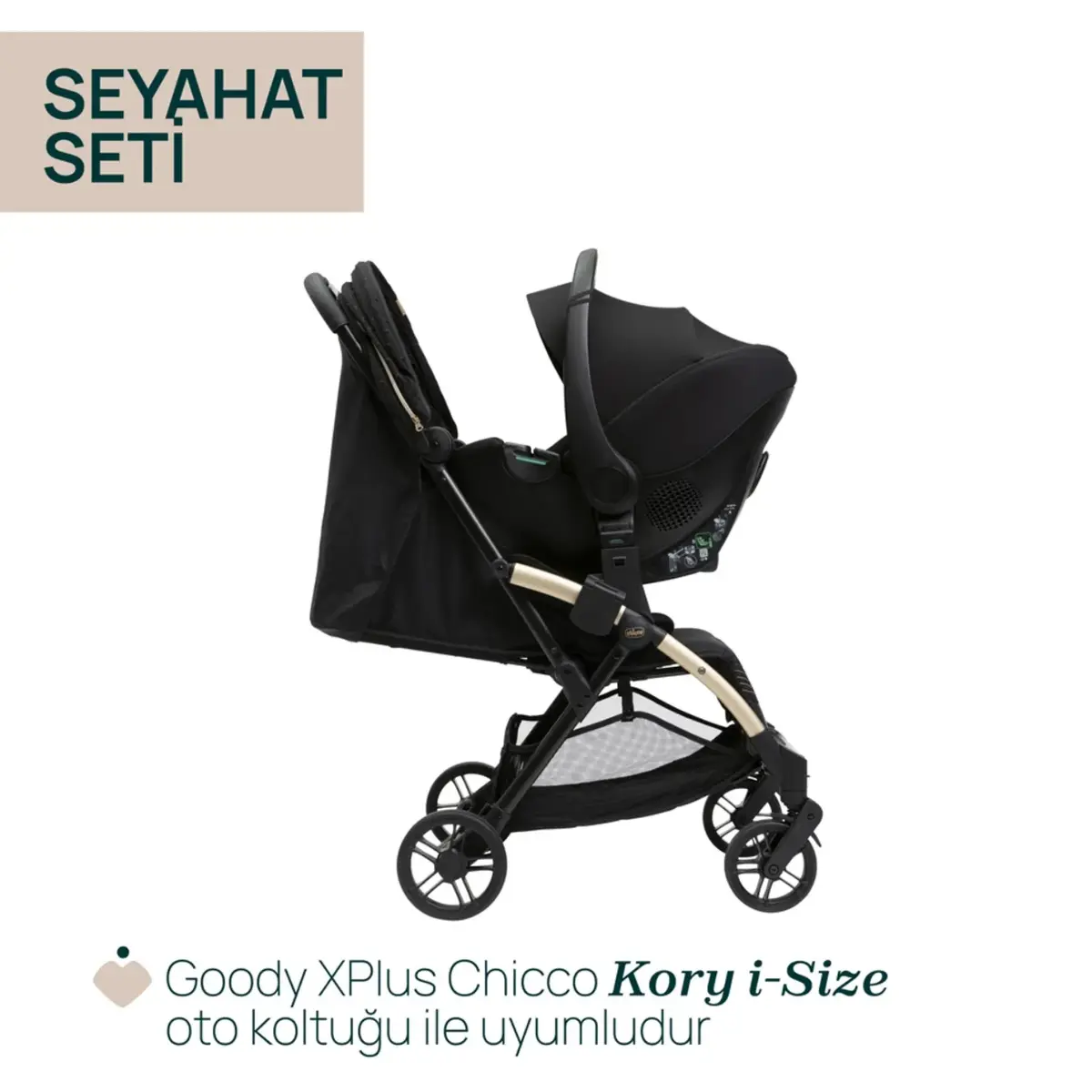 Chicco Goody XPlus Kabin Bebek Arabası Black Re_Lux
