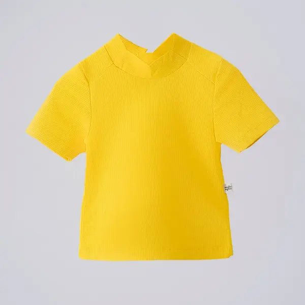 Moi Noi T-Shirt Mayo Çizgili Sarı