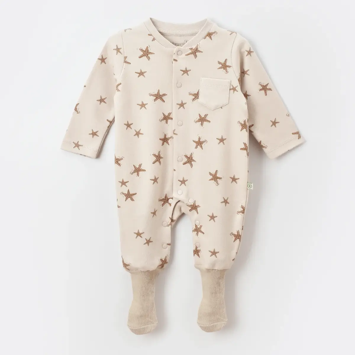 Bibaby Organik Tulum Çoraptolon Magic Starfish Latte