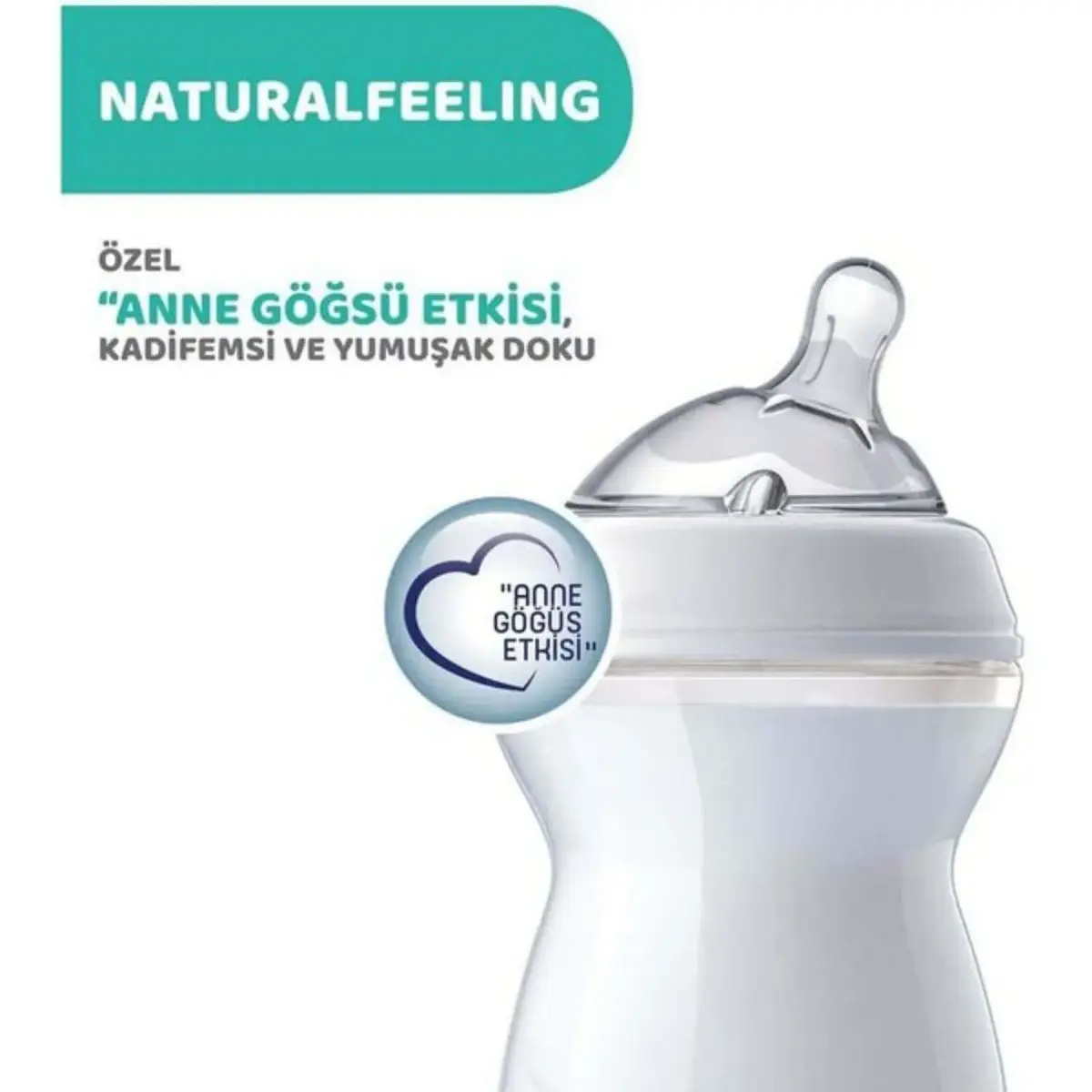 Chicco Natural Feeling Silikon Emzikli PP Biberon Desenli 150 ml 0+ Ay Yeni