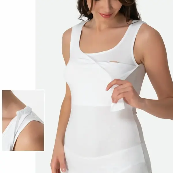 İmer Kalın Emzirme Atleti White 4/XL