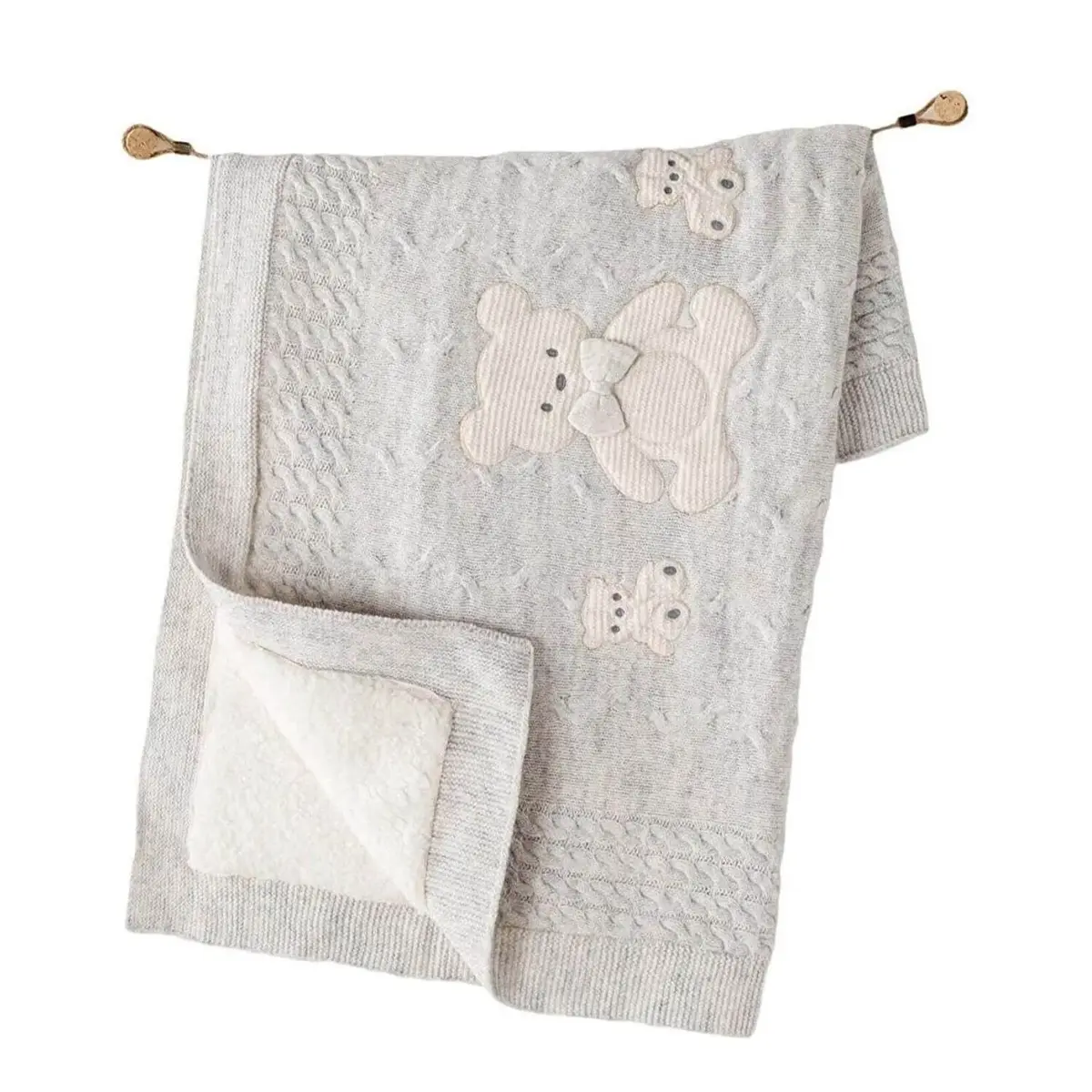 Andy Wawa Battaniye Triko 95x85 cm Gri Melanj