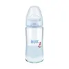 Nuk FC Plus Silikon Emzikli Cam Biberon 240 ml Mavi