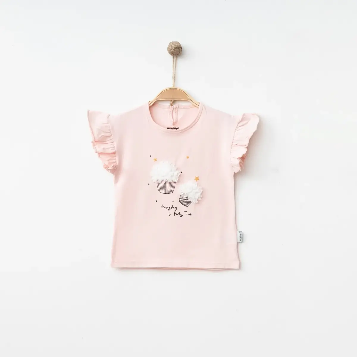 Winimo T-Shirt Cupcake Baskılı Pudra