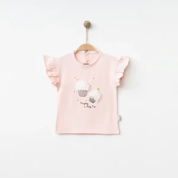 Winimo T-Shirt Cupcake Baskılı Pudra