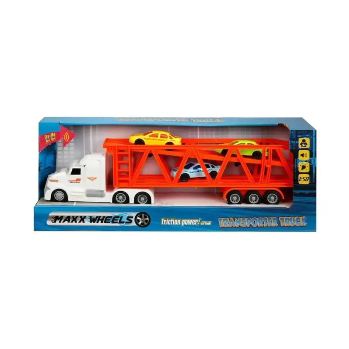 Işıklı Sesli ve Sürtmeli Taşıyıcı Tır 1:50