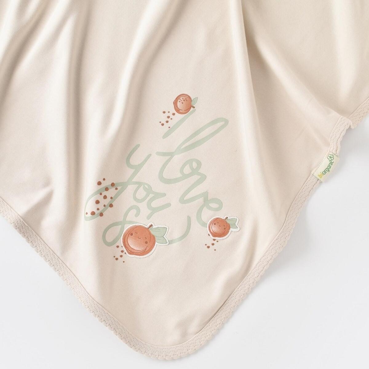 Bibaby Organik Battaniye Summer Fruit Light Cream