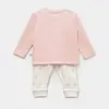Bibaby Organik Pijama Takımı The Flowers Ekru - Pembe