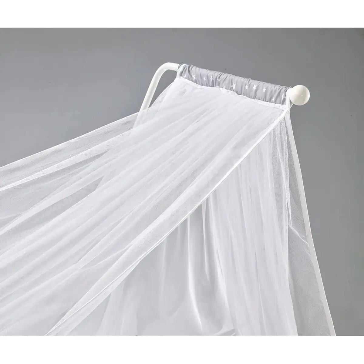 Meltem Smart Kral Beşik 60x120 cm Beyaz- Moon Gri