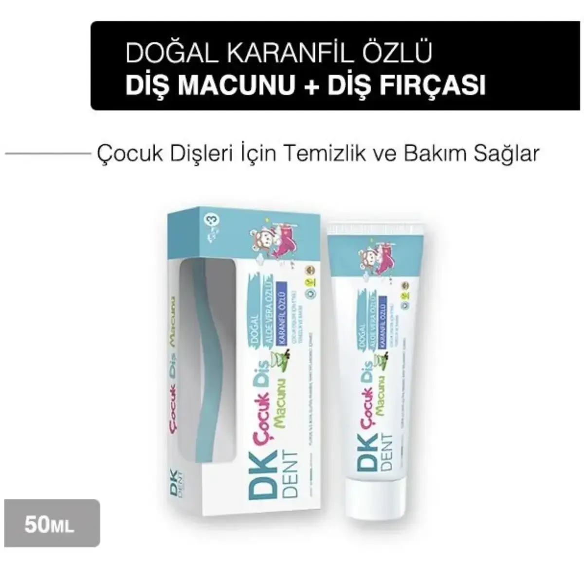Dkdent Çocuk Diş Macunu Fırçalı Florürsüz Orman Meyveleri 50 ml