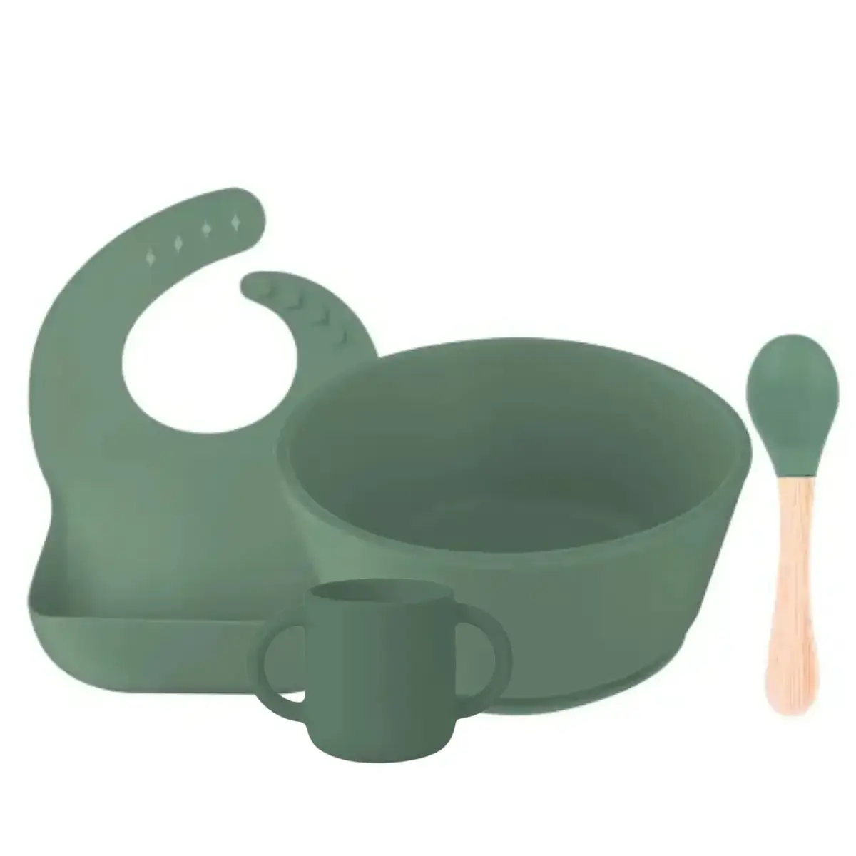 BM Care Beslenme Seti Mini Bardaklı Yeşil
