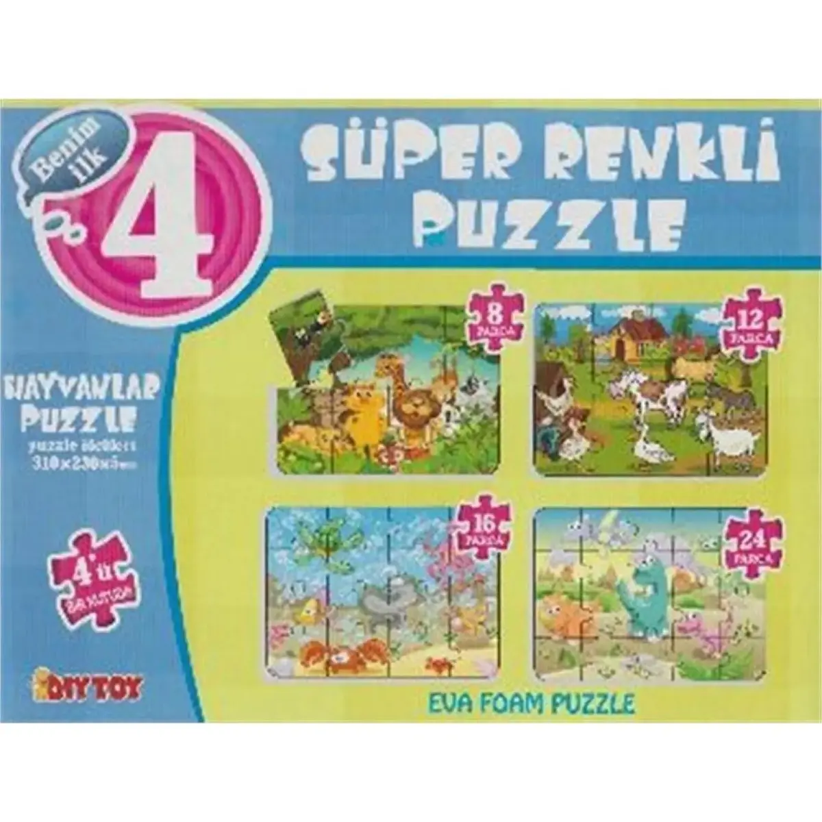 Hayvanlar Süper Renkli Puzzle