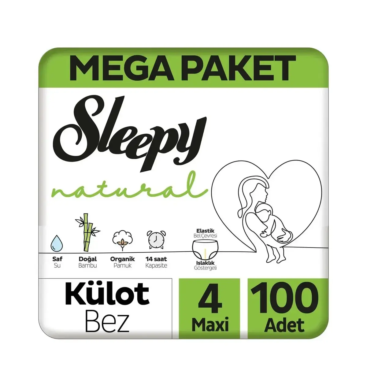 Sleepy Natural Bebek Külot Bezi  Maxi 100lü Gross Paket