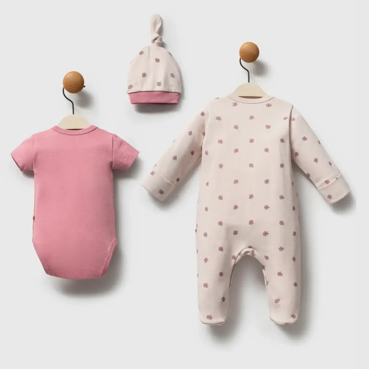 Moi Noi Tulum Takımı 3lü Flowers Mürdüm