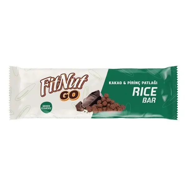Fit Nut Kakaolu Pirinç Patlaklı Bar 20gr