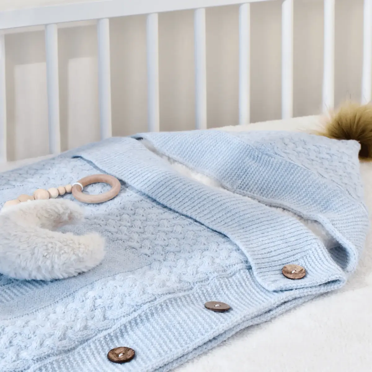 Bibaby Kundak Triko Elegance Mavi