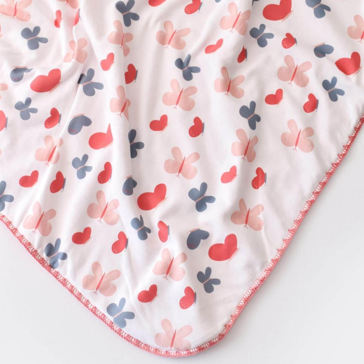 Bibaby Organik Battaniye Welsost Wild Flowers Coral