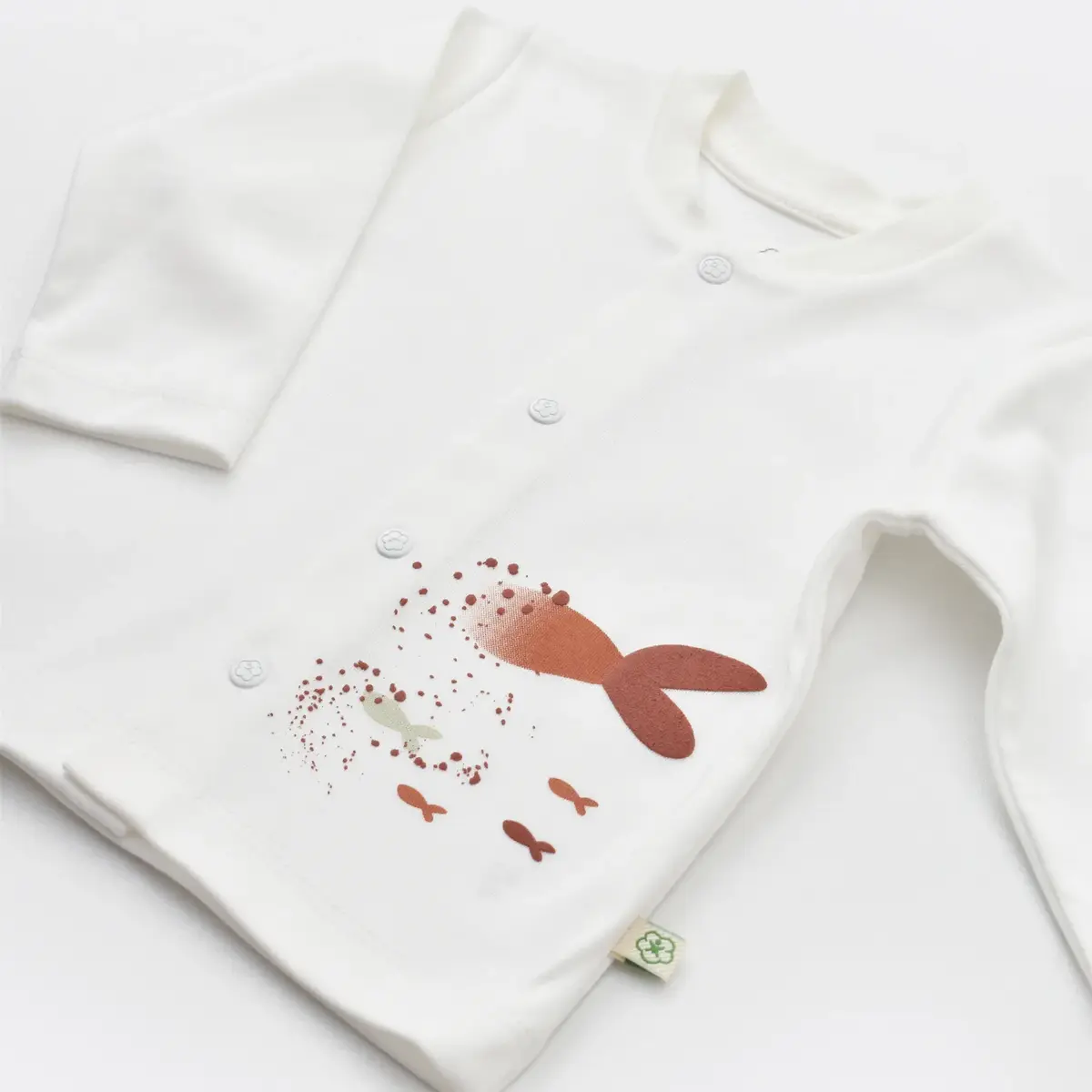 Bibaby Organik Zıbın Takımı Battaniyeli Tüllü Magic Starfish Latte