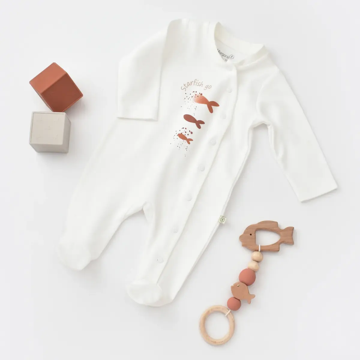 Bibaby Organik Tulum Magic Starfish Latte