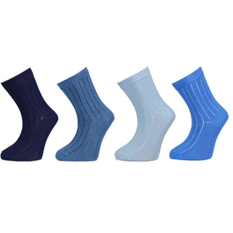 Bibaby Organik Çorap Soket 4lü New Basic Mavi
