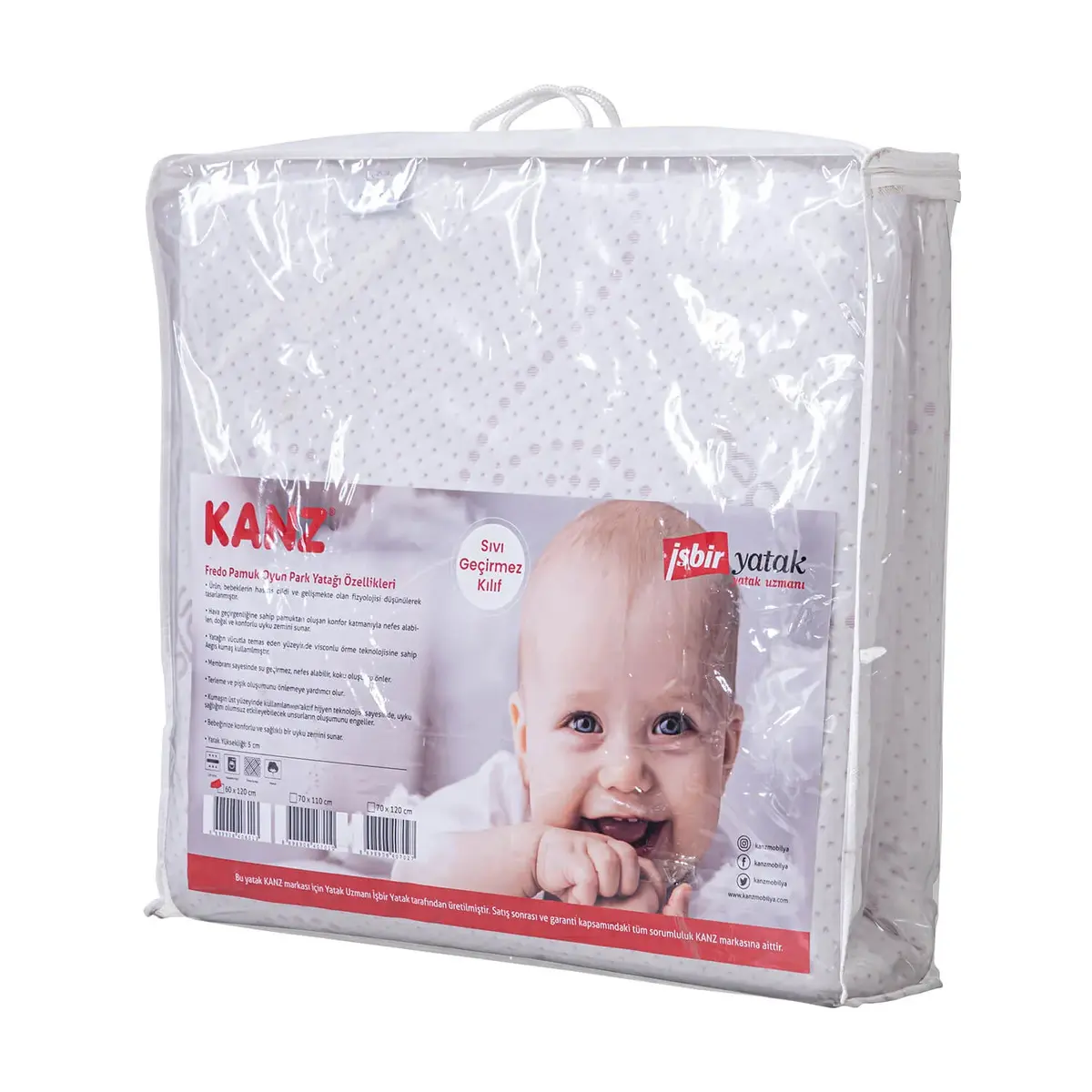 Kanz Fredo Pamuk Oyun Parkı Yatağı 70x120 cm Kanz Fredo Pamuk Oyun Parkı Yatağı 70x120 cm