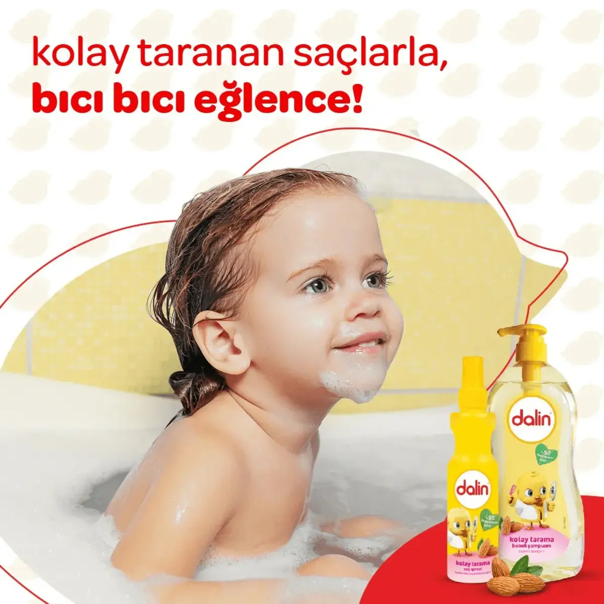 Dalin Kolay Tarama Bebek Şampuanı Badem 700 ml x 3 Adet