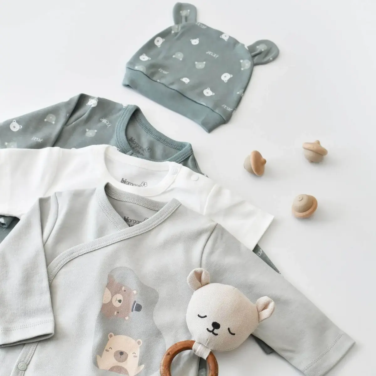 Bibaby Organik Hastane Çıkışı 10lu Hug Me Bear Yeşil