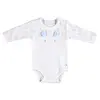 Bibaby Organik Body Rabbit Boy Kulaklı Ekru - Mavi
