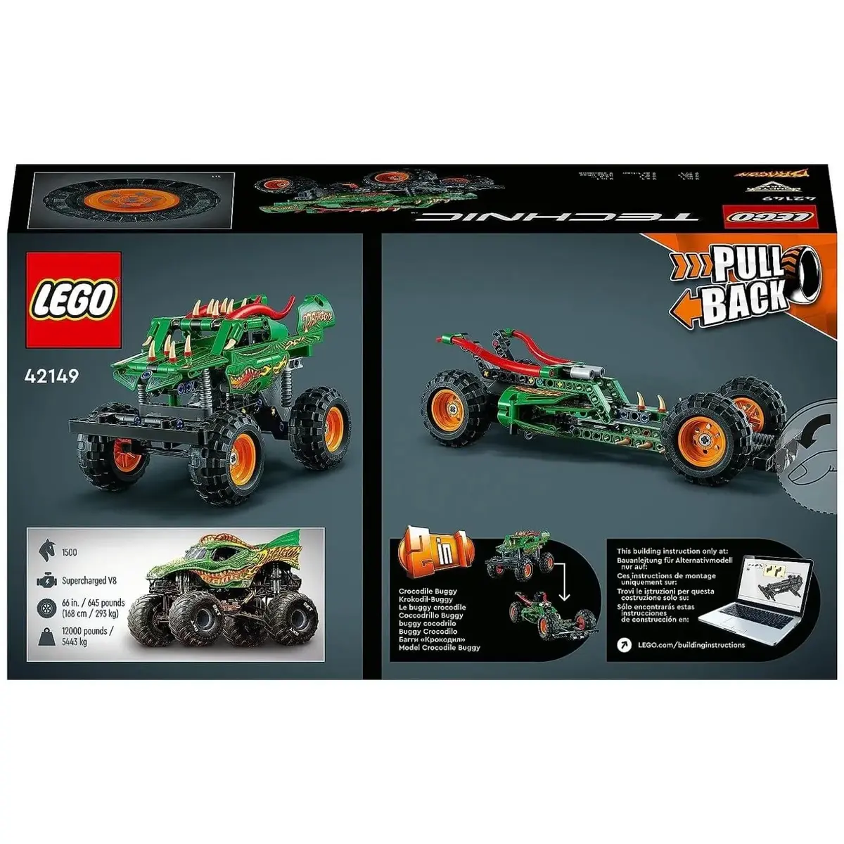 LEGO Technic Monster Jam Dragon 42149