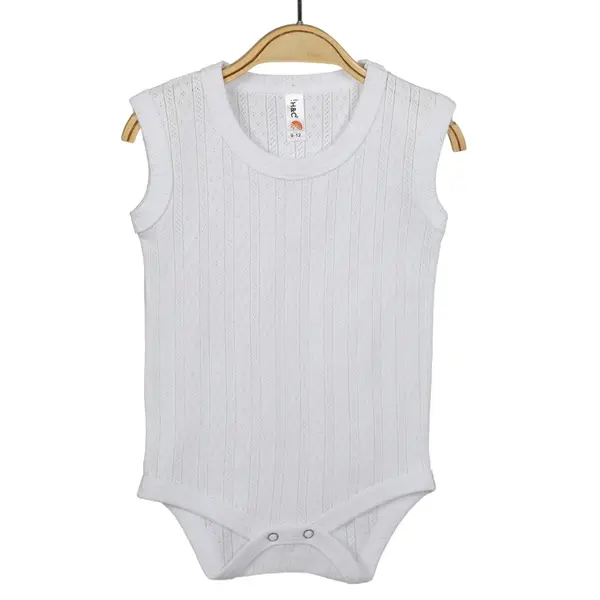 Hvc Atlet Body Jakarlı Çizgili Beyaz