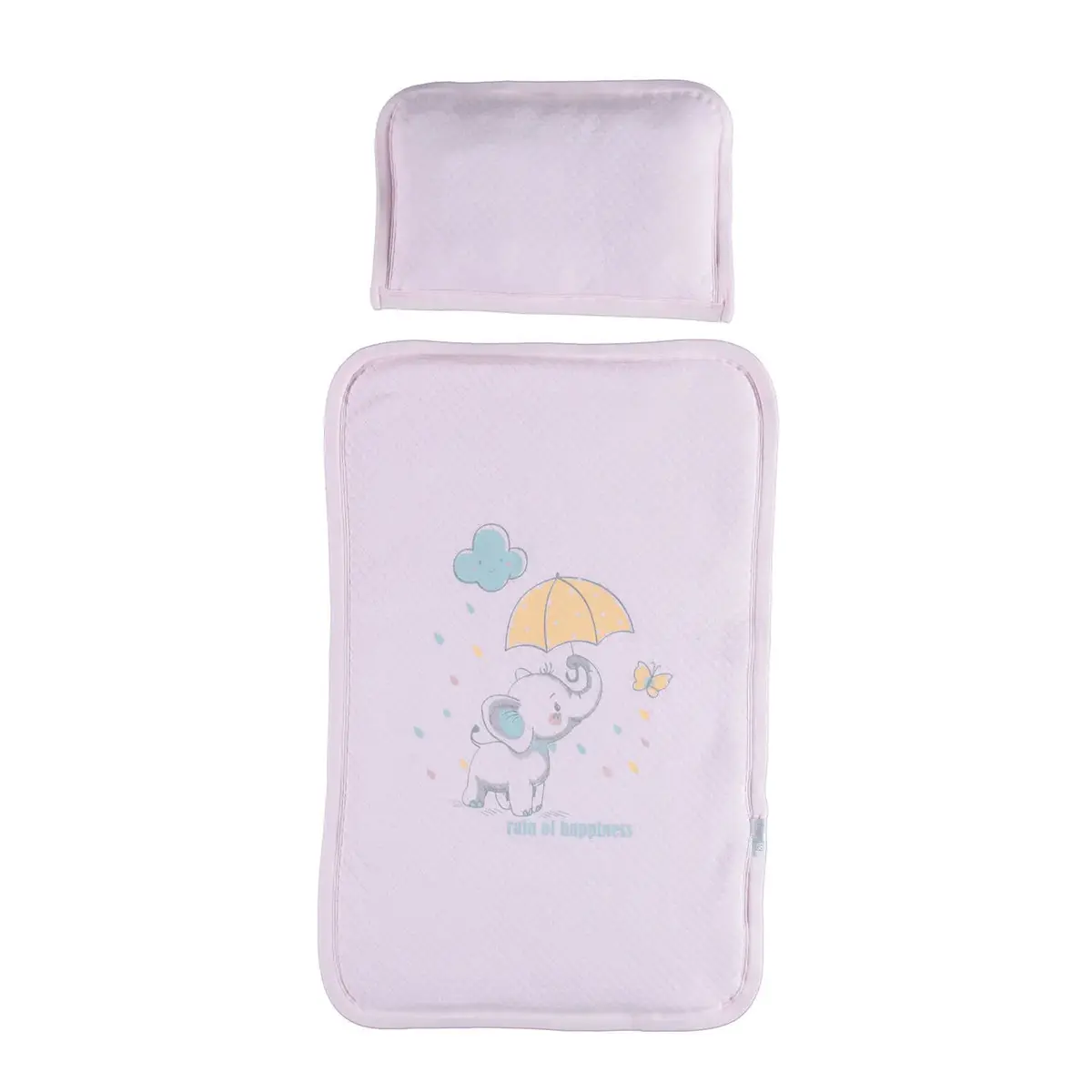 Bibaby Alt Açma Kapitone Bimini Şemsiyeli Fil Pembe