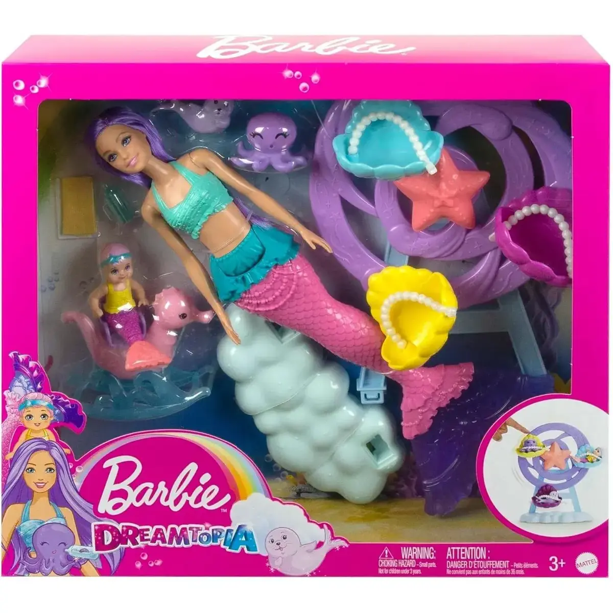 Barbie Dreamtopia Deniz Kızı Bebek ve Çocuk Oyun Alanı