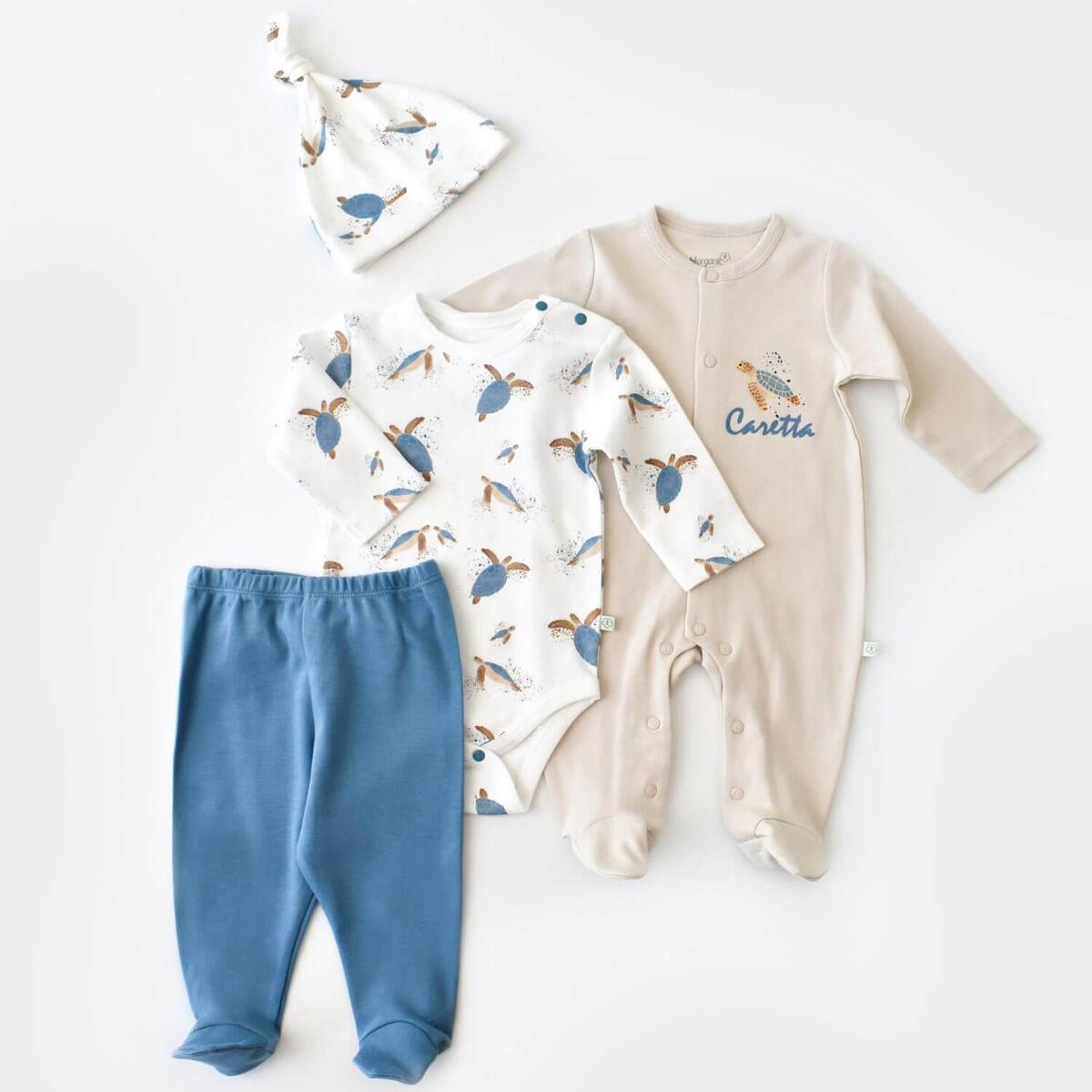 Bibaby Organik Tulum Takımı Tüllü Caretta In Live Taş - İndigo