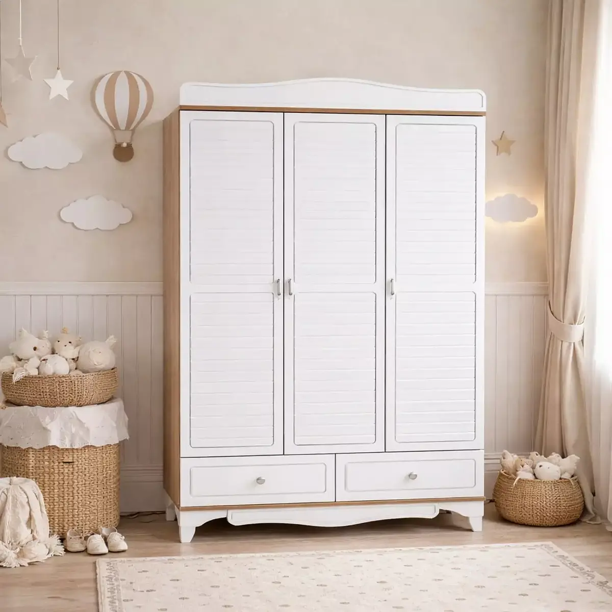 Babyhope Santana 3 Kapılı Gardrop Dolgu Kapak