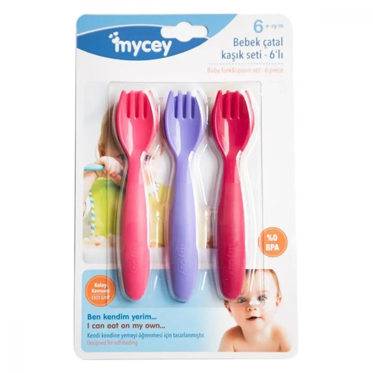 Mycey Çatal Kaşık Seti 6lı Set Kız