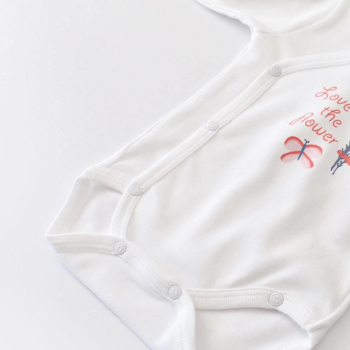 Bibaby Organik Zıbın Takımı Wild Flowers Coral