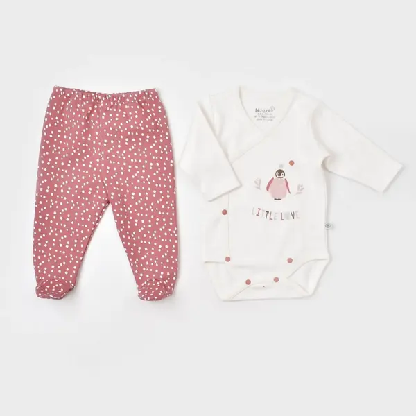 Bibaby Organik Zıbın Takımı Little Love Rose Dry