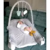 Babyjem Oyuncaklı Anne Baba Yanı Yatağı Gri Çiçek
