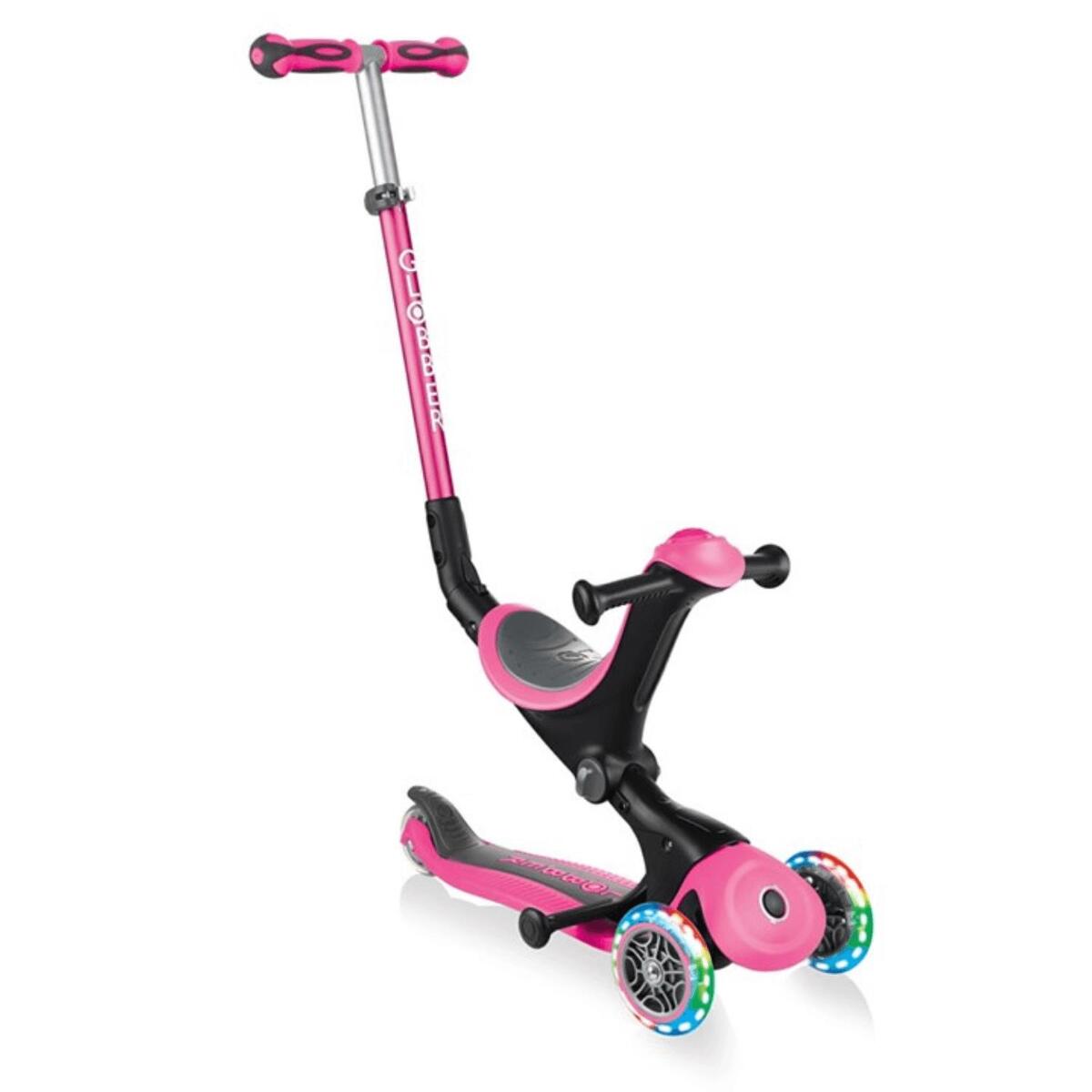 Globber Go Up Deluxe Işıklı Scooter Pembe