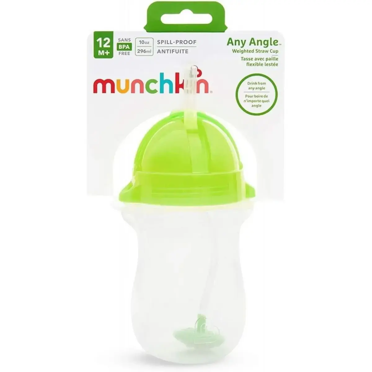 Munchkin Tıklama Kilitli Uçlu Pipetli Alıştırma Bardağı 296 ml Yeşil